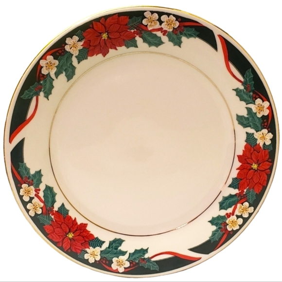 1 Vintage Dinner Plate Deck The Halls By Tienshan - Picture 1 of 4